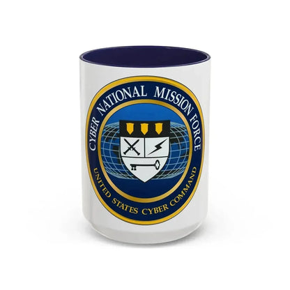 Cyber National Mission Force (U.S. Army) Accent Coffee Mug 15oz Navy - Go Mug Yourself