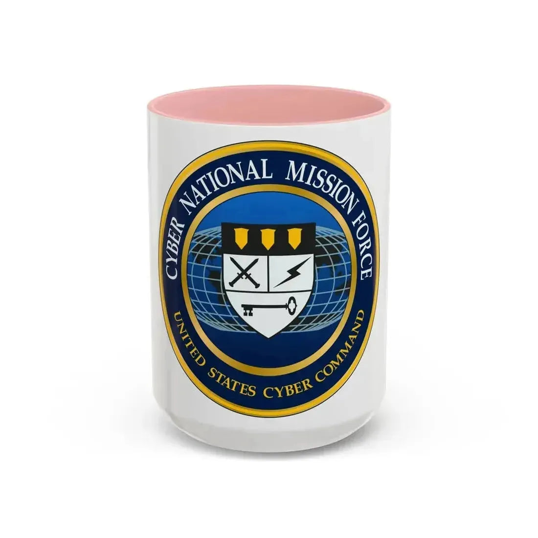 Cyber National Mission Force (U.S. Army) Accent Coffee Mug 15oz Pink - Go Mug Yourself