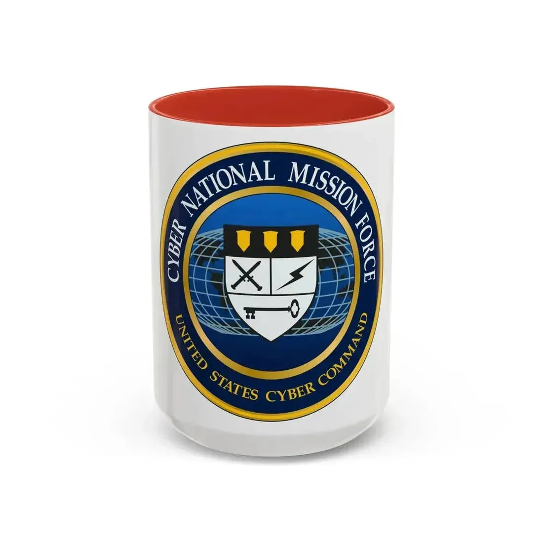 Cyber National Mission Force (U.S. Army) Accent Coffee Mug 15oz Red - Go Mug Yourself