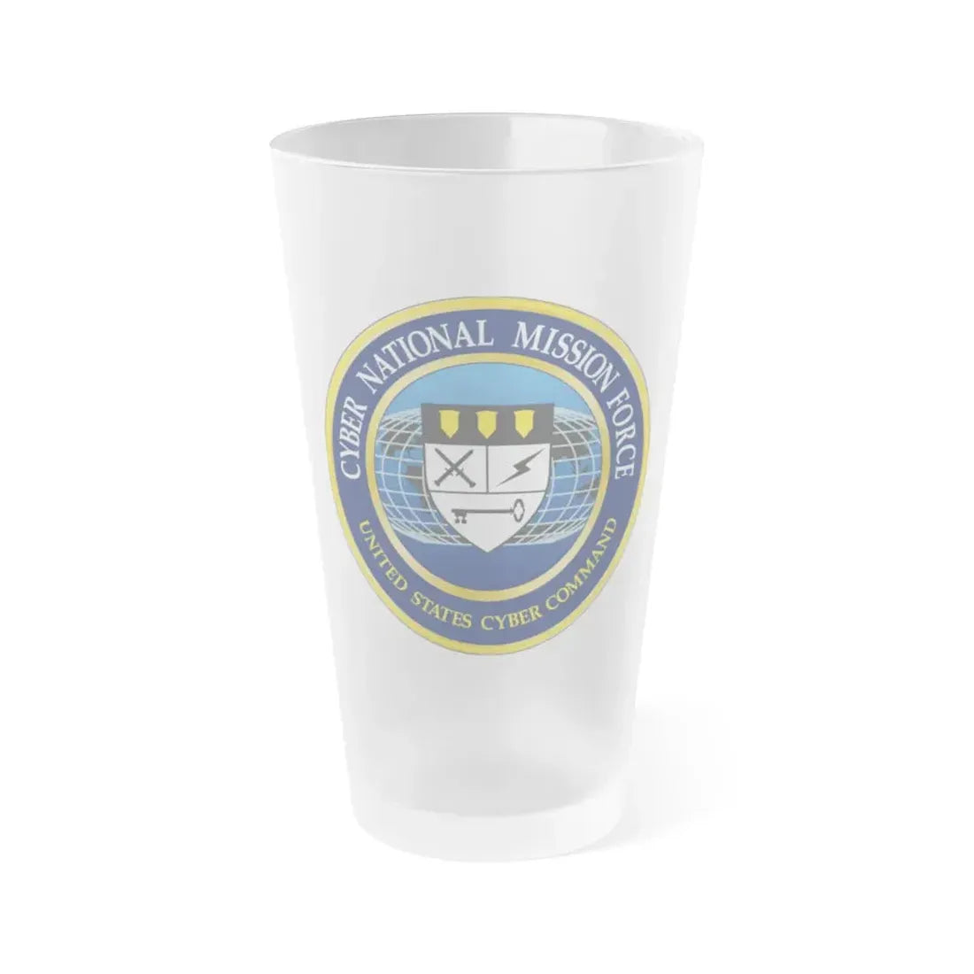 Cyber National Mission Force (U.S. Army) Frosted Pint Glass 16oz Default Title - Go Mug Yourself