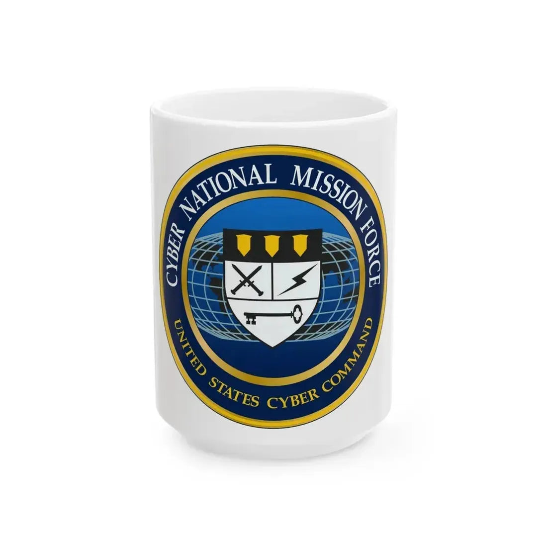 Cyber National Mission Force (U.S. Army) White Coffee Mug 15oz - Go Mug Yourself