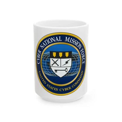 Cyber National Mission Force (U.S. Army) White Coffee Mug 15oz - Go Mug Yourself