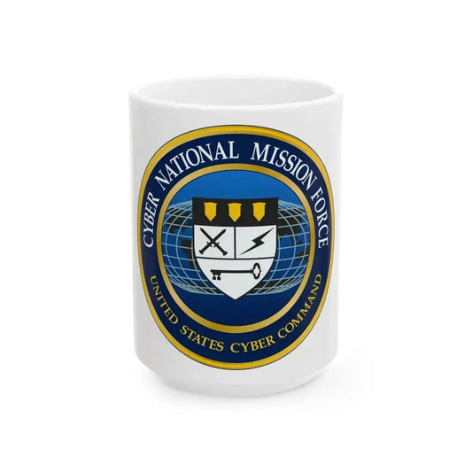 Cyber National Mission Force (U.S. Army) White Coffee Mug 15oz - Go Mug Yourself