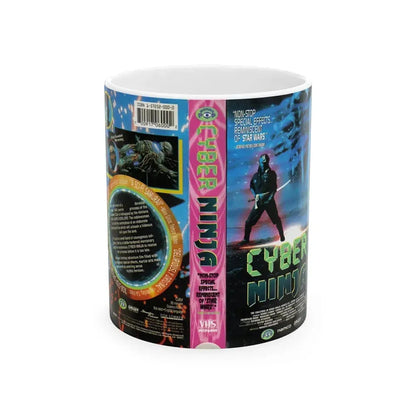 CYBER NINJA (VHS COVER) - White Coffee Mug 11oz - Go Mug Yourself
