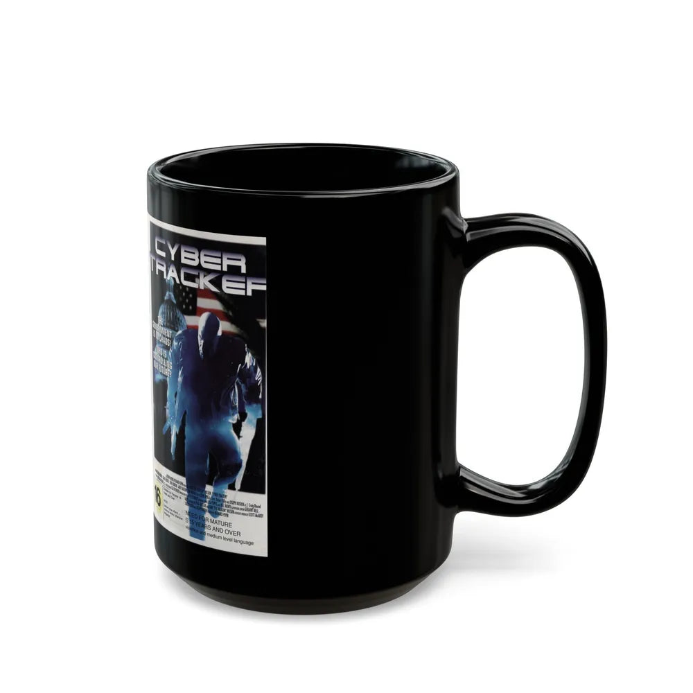 CYBER TRACKER (VHS COVER) - Black Coffee Mug-Go Mug Yourself