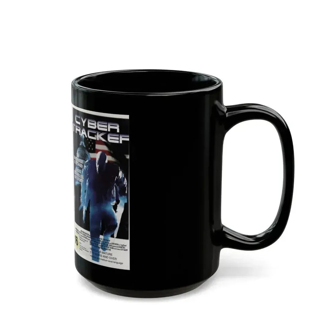 CYBER TRACKER (VHS COVER) - Black Coffee Mug - Go Mug Yourself