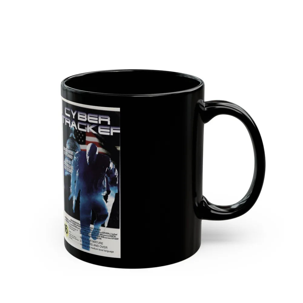 CYBER TRACKER (VHS COVER) - Black Coffee Mug-Go Mug Yourself