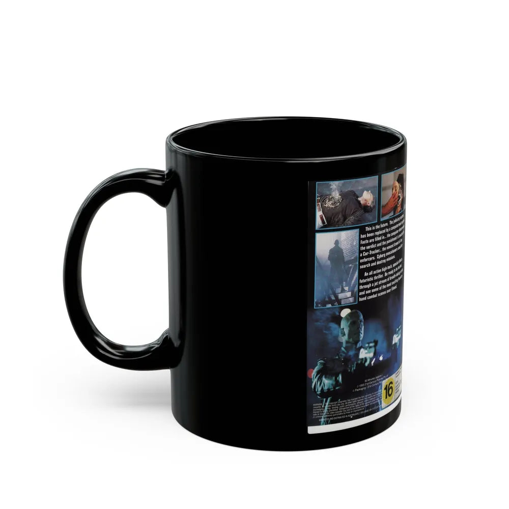 CYBER TRACKER (VHS COVER) - Black Coffee Mug-Go Mug Yourself