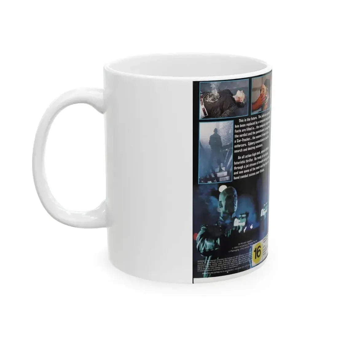 CYBER TRACKER (VHS COVER) - White Coffee Mug - Go Mug Yourself