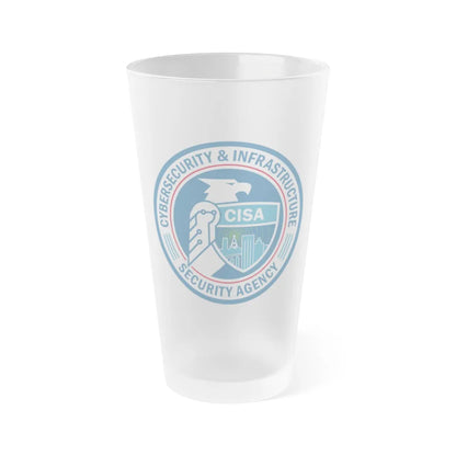 Cybersecurity and Infrastructure Security Agency CISA - Frosted Pint Glass 16oz-16oz-Frosted-Go Mug Yourself