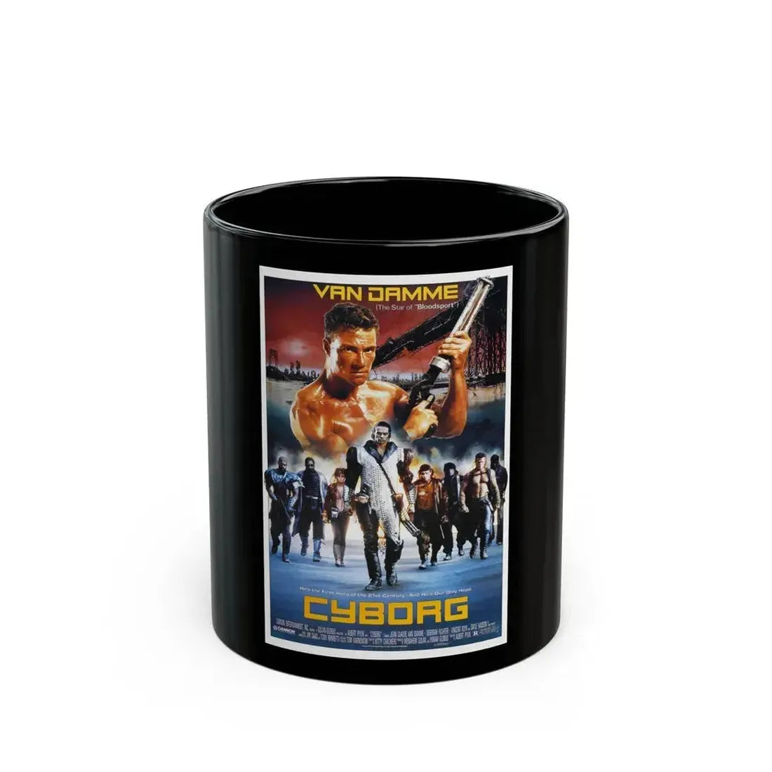 CYBORG 1989 Movie Poster - Black Coffee Mug 11oz - Go Mug Yourself