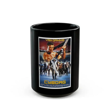 CYBORG 1989 Movie Poster - Black Coffee Mug 15oz - Go Mug Yourself