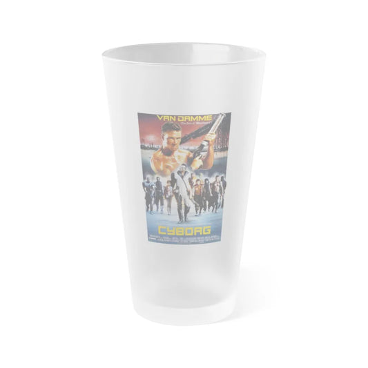 CYBORG 1989 Movie Poster - Frosted Pint Glass 16oz-Go Mug Yourself