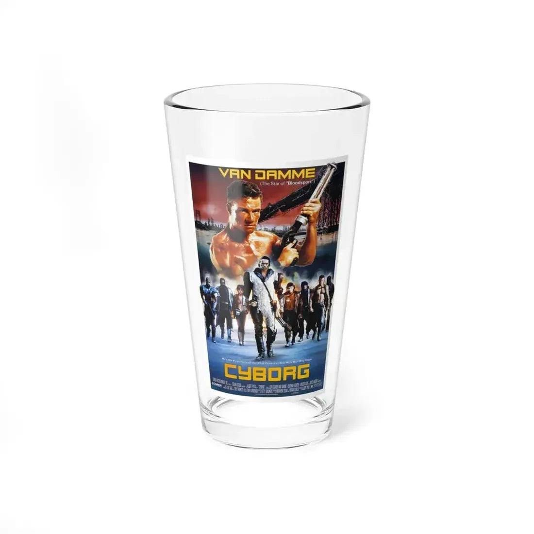 CYBORG 1989 Movie Poster - Pint Glass 16oz 16oz - Go Mug Yourself