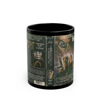 CYBORG 2 VIDMARK (VHS COVER) - Black Coffee Mug-11oz-Go Mug Yourself