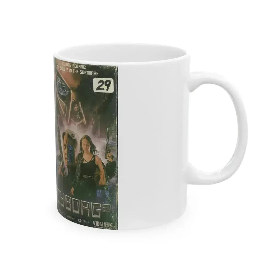 CYBORG 2 VIDMARK (VHS COVER) - White Coffee Mug - Go Mug Yourself