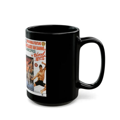 CYBORG AND BLOODSPORT DOUBLE FEATURE (VHS COVER) - Black Coffee Mug - Go Mug Yourself