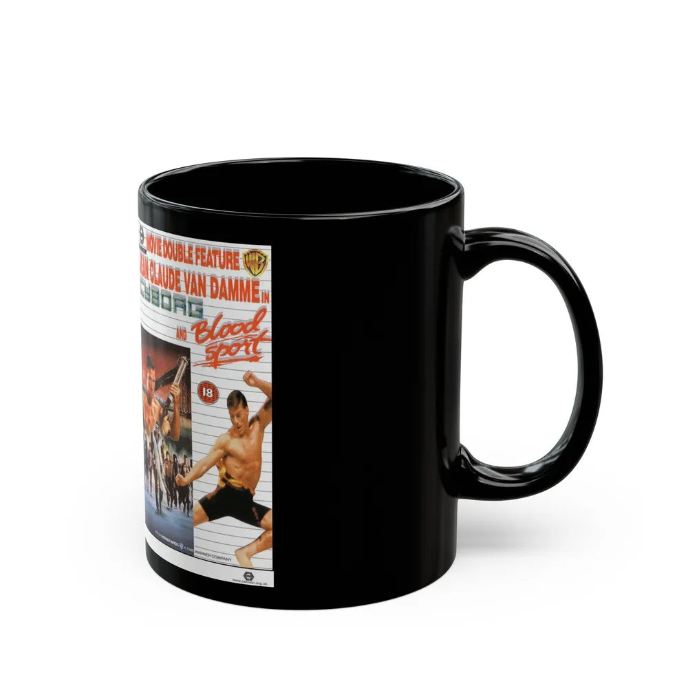 CYBORG AND BLOODSPORT DOUBLE FEATURE (VHS COVER) - Black Coffee Mug-Go Mug Yourself