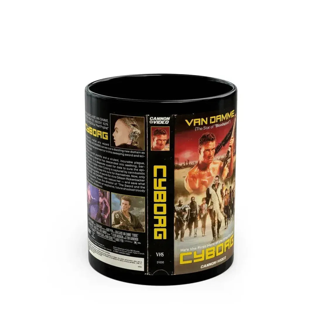 CYBORG (VHS COVER) - Black Coffee Mug 11oz - Go Mug Yourself