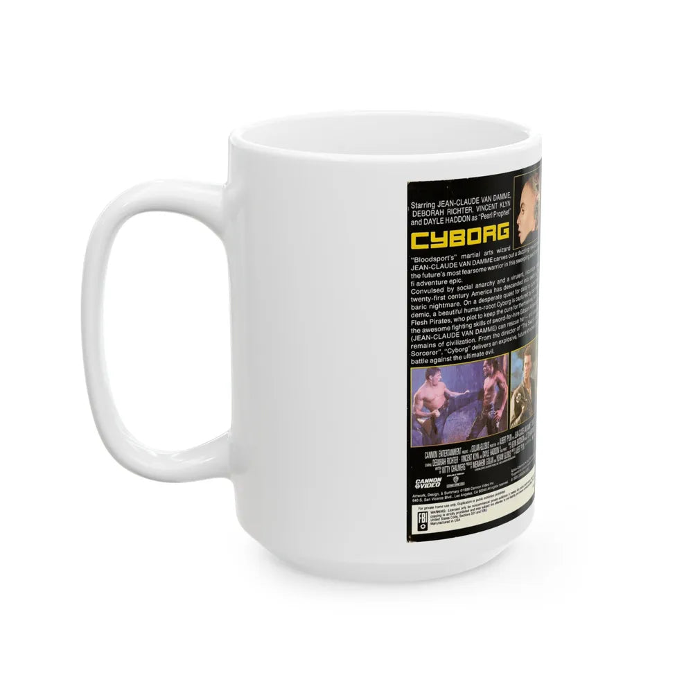 CYBORG (VHS COVER) - White Coffee Mug-Go Mug Yourself