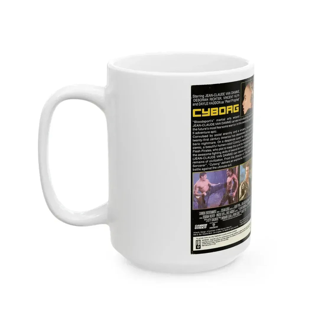 CYBORG (VHS COVER) - White Coffee Mug - Go Mug Yourself