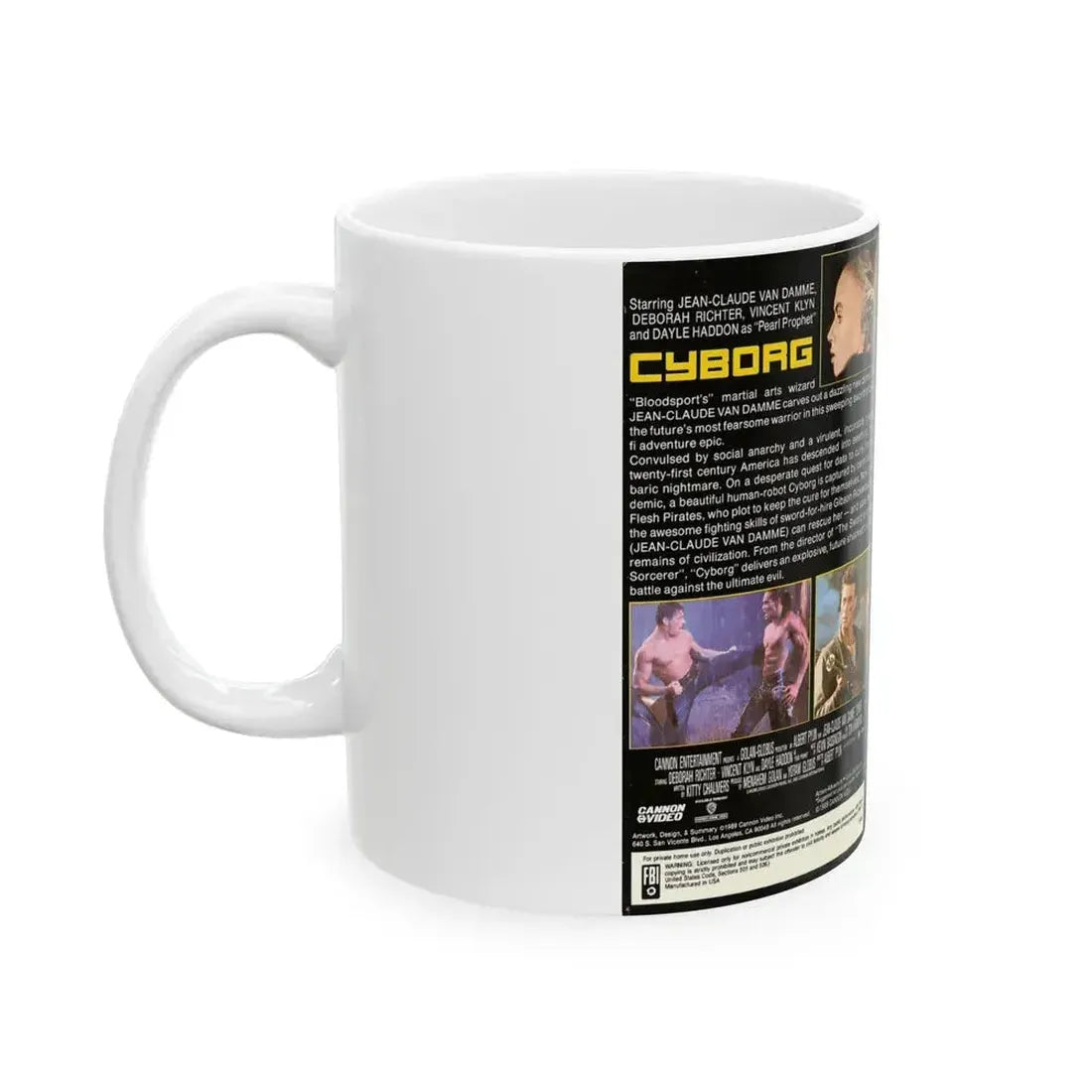 CYBORG (VHS COVER) - White Coffee Mug - Go Mug Yourself