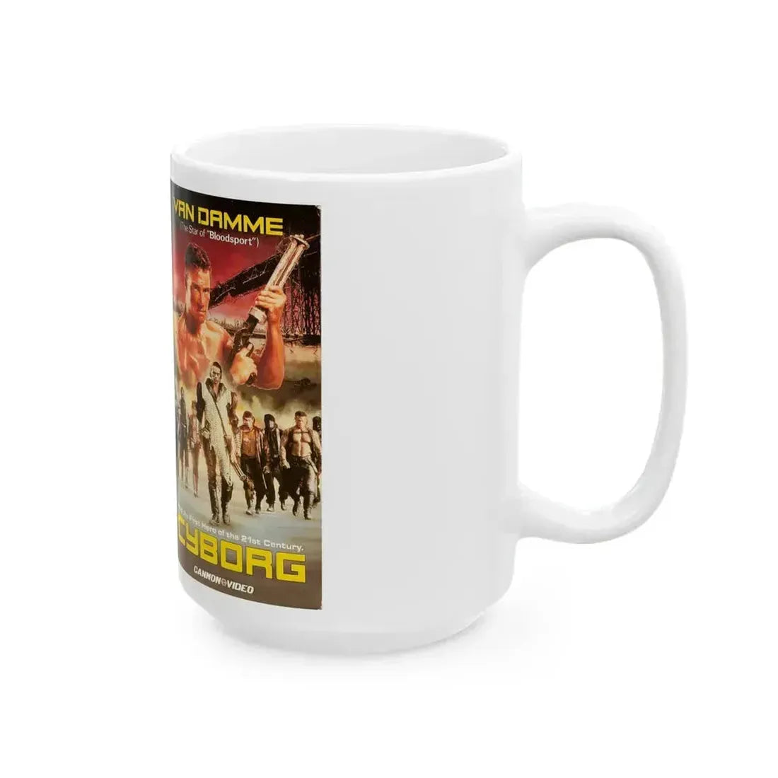 CYBORG (VHS COVER) - White Coffee Mug - Go Mug Yourself