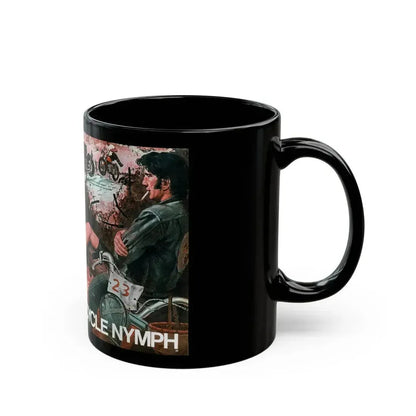 Cycle Nymph, Male magazine, October 1971 - Black Coffee Mug - Go Mug Yourself