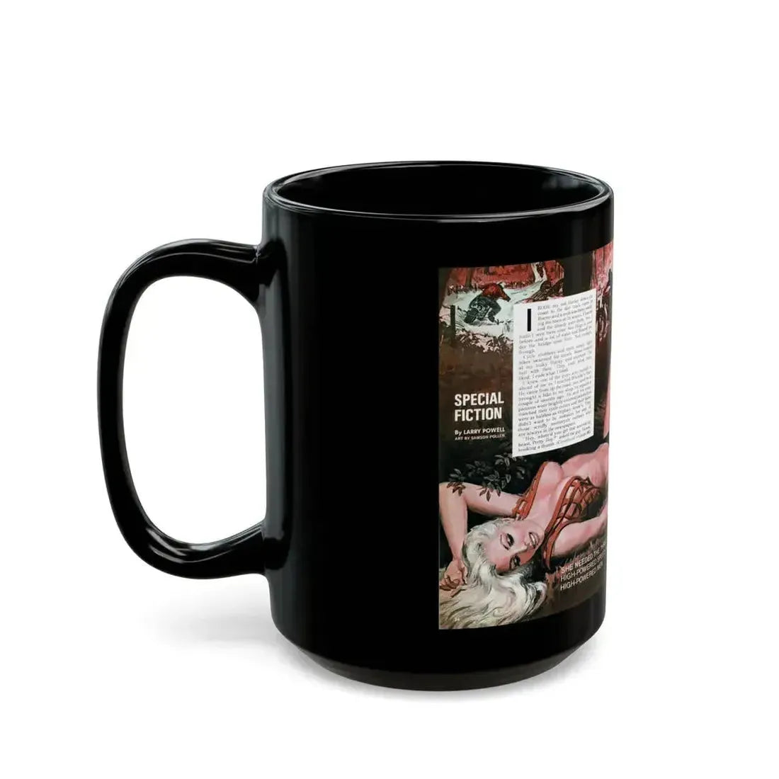 Cycle Nymph, Male magazine, October 1971 - Black Coffee Mug - Go Mug Yourself