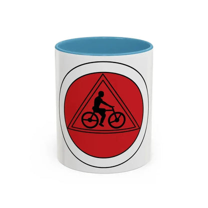 Cycling (Boy Scout Merit Badge) Accent Coffee Mug 11oz Light Blue - Go Mug Yourself