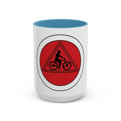Cycling (Boy Scout Merit Badge) Accent Coffee Mug 15oz Light Blue - Go Mug Yourself