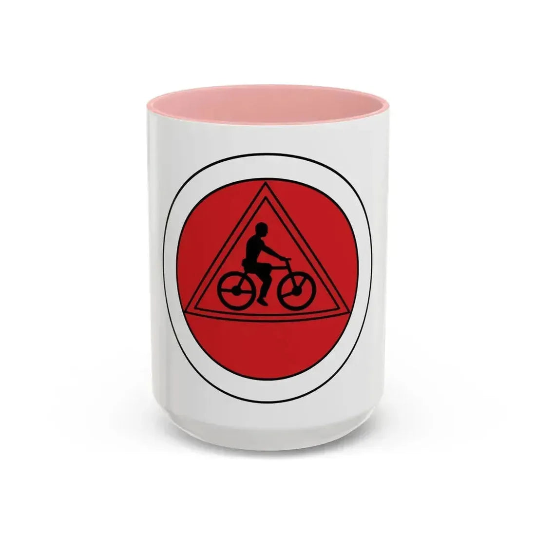 Cycling (Boy Scout Merit Badge) Accent Coffee Mug 15oz Pink - Go Mug Yourself