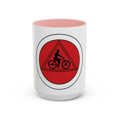 Cycling (Boy Scout Merit Badge) Accent Coffee Mug 15oz Pink - Go Mug Yourself