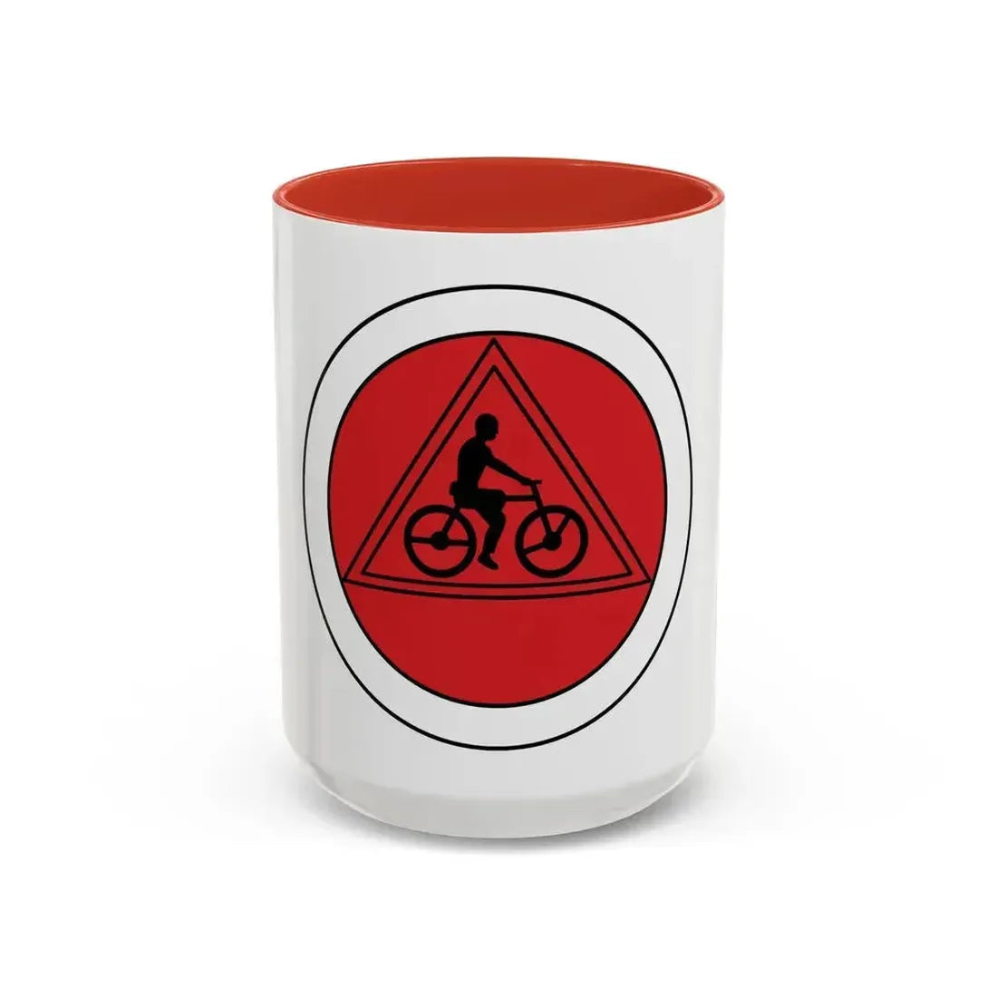 Cycling (Boy Scout Merit Badge) Accent Coffee Mug 15oz Red - Go Mug Yourself