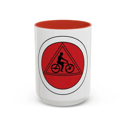 Cycling (Boy Scout Merit Badge) Accent Coffee Mug 15oz Red - Go Mug Yourself