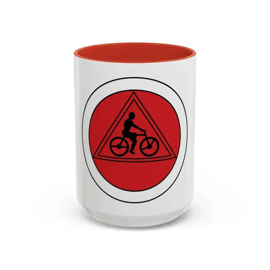 Cycling (Boy Scout Merit Badge) Accent Coffee Mug 15oz Red - Go Mug Yourself