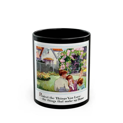 Cyclone Fence ad, 1929 - Black Coffee Mug 11oz - Go Mug Yourself