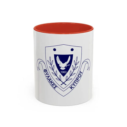 Cyprus Prisons Department - Accent Coffee Mug 11oz Red - Go Mug Yourself