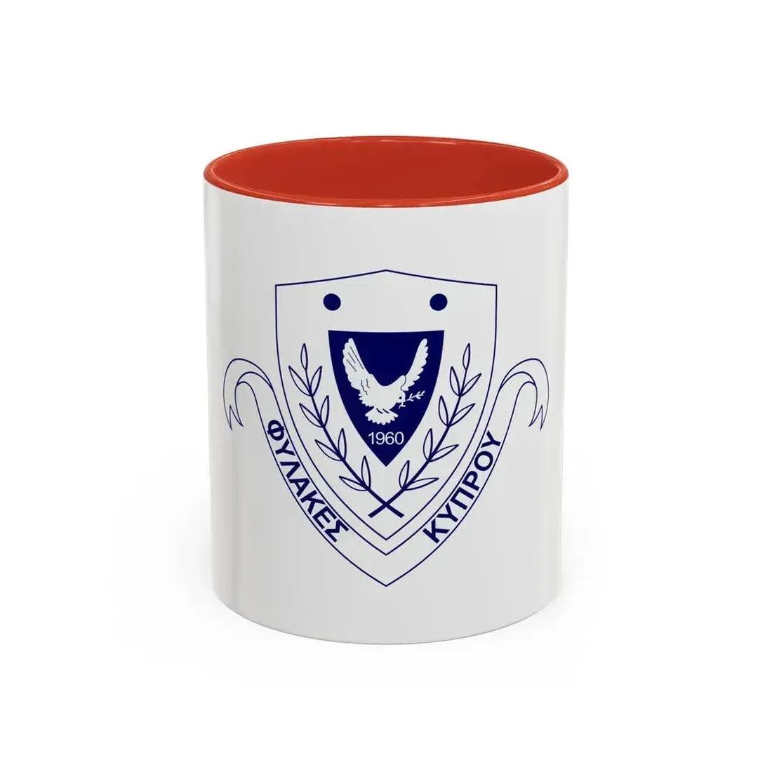 Cyprus Prisons Department - Accent Coffee Mug 11oz Red - Go Mug Yourself