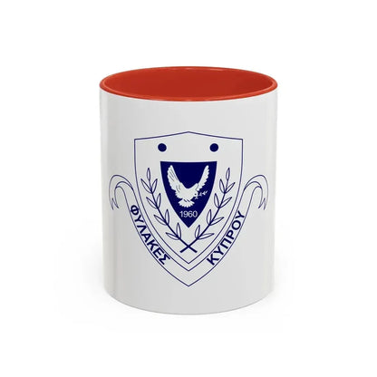 Cyprus Prisons Department - Accent Coffee Mug 11oz Red - Go Mug Yourself
