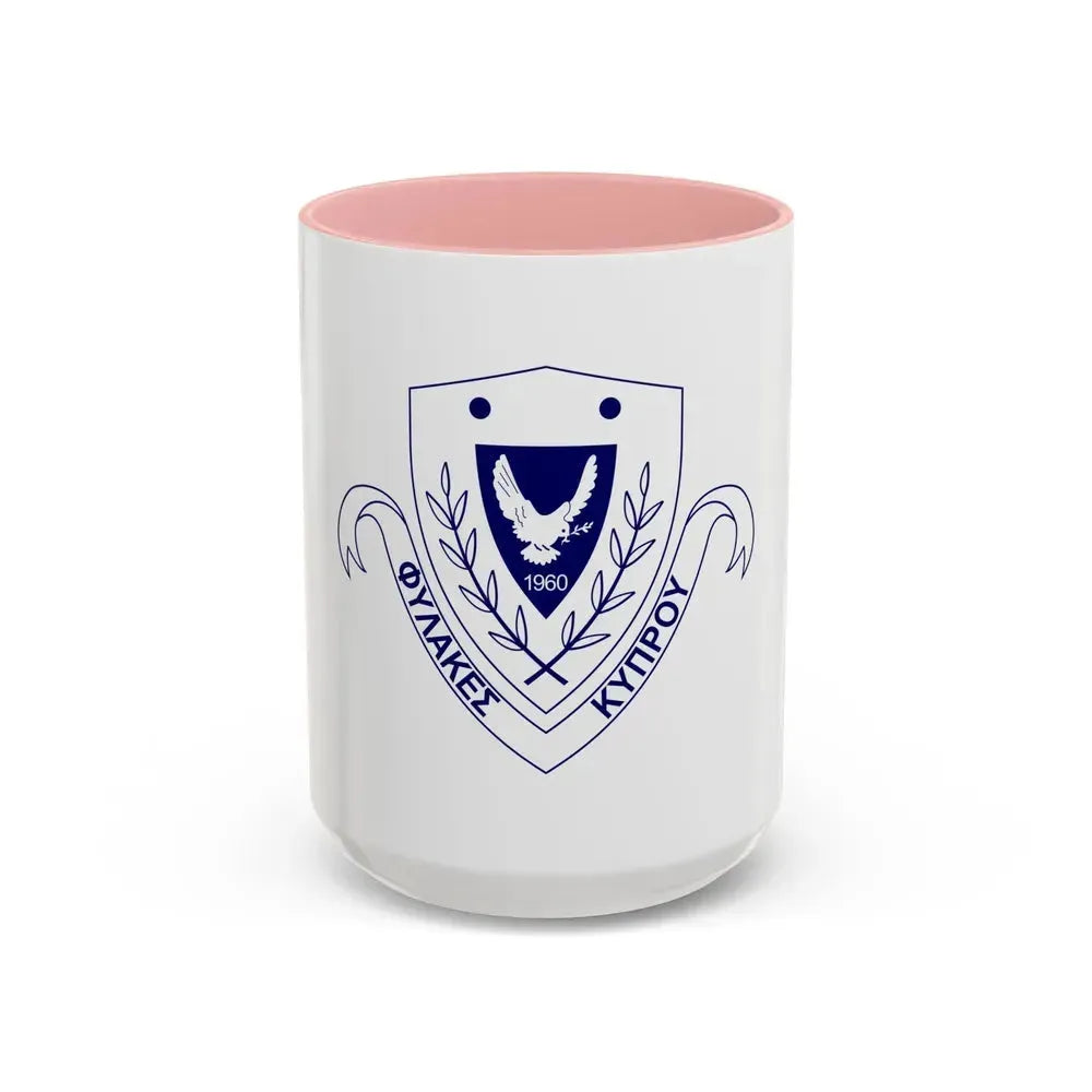 Cyprus Prisons Department - Accent Coffee Mug 15oz Pink - Go Mug Yourself