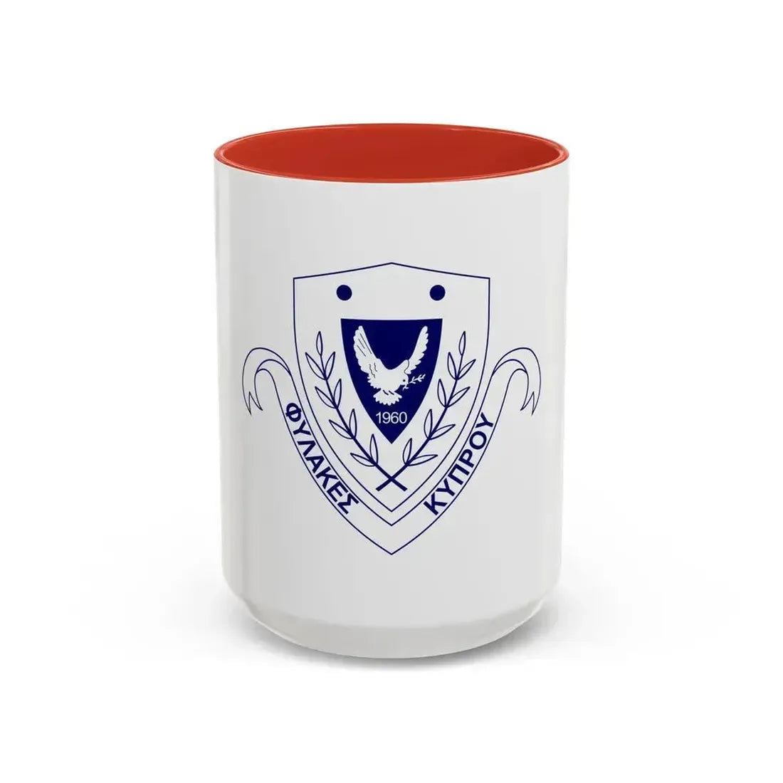 Cyprus Prisons Department - Accent Coffee Mug 15oz Red - Go Mug Yourself