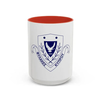Cyprus Prisons Department - Accent Coffee Mug 15oz Red - Go Mug Yourself