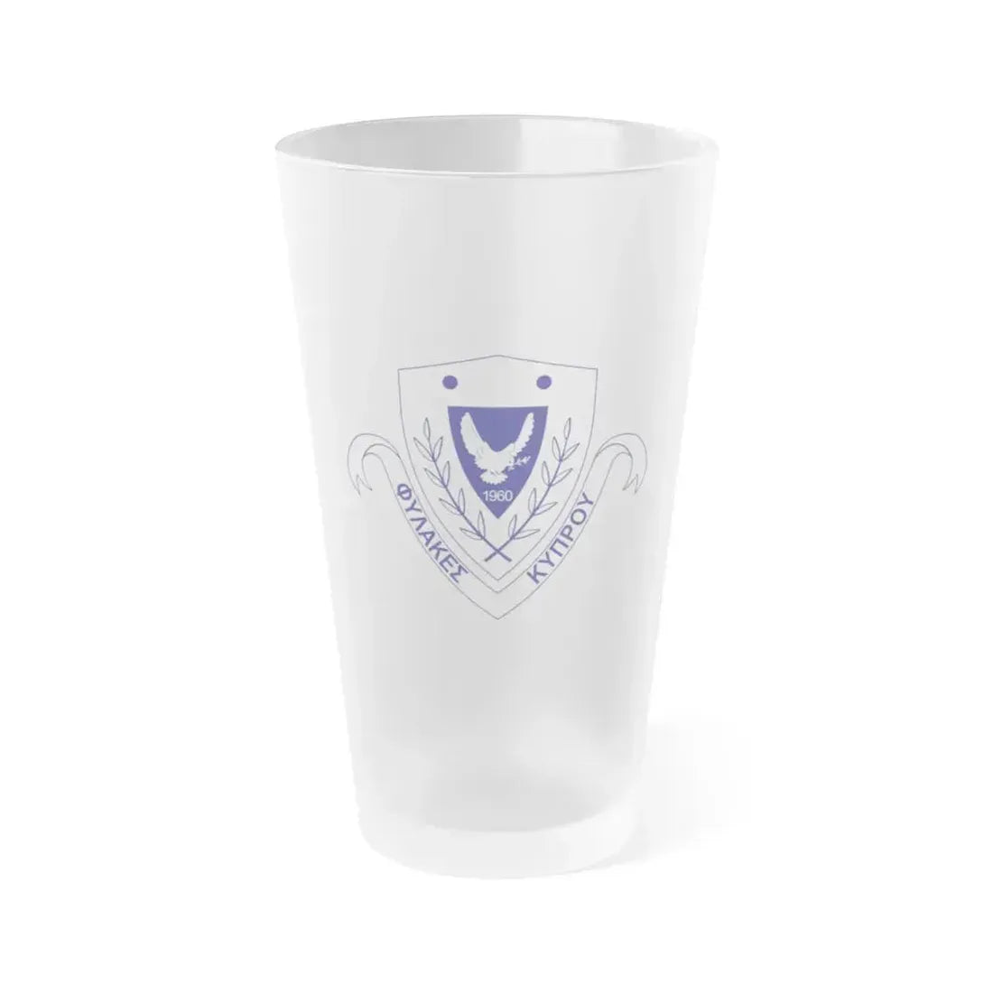 Cyprus Prisons Department - Frosted Pint Glass 16oz 16oz Frosted - Go Mug Yourself