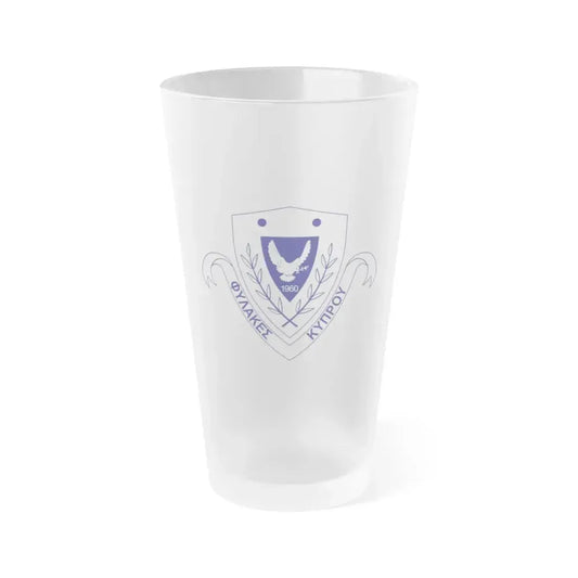 Cyprus Prisons Department - Frosted Pint Glass 16oz 16oz Frosted - Go Mug Yourself