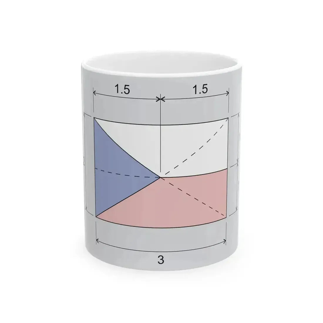 Czech flag construction (Czech Republic) White Coffee Mug 11oz - Go Mug Yourself