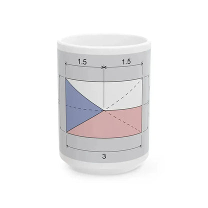 Czech flag construction (Czech Republic) White Coffee Mug 15oz - Go Mug Yourself