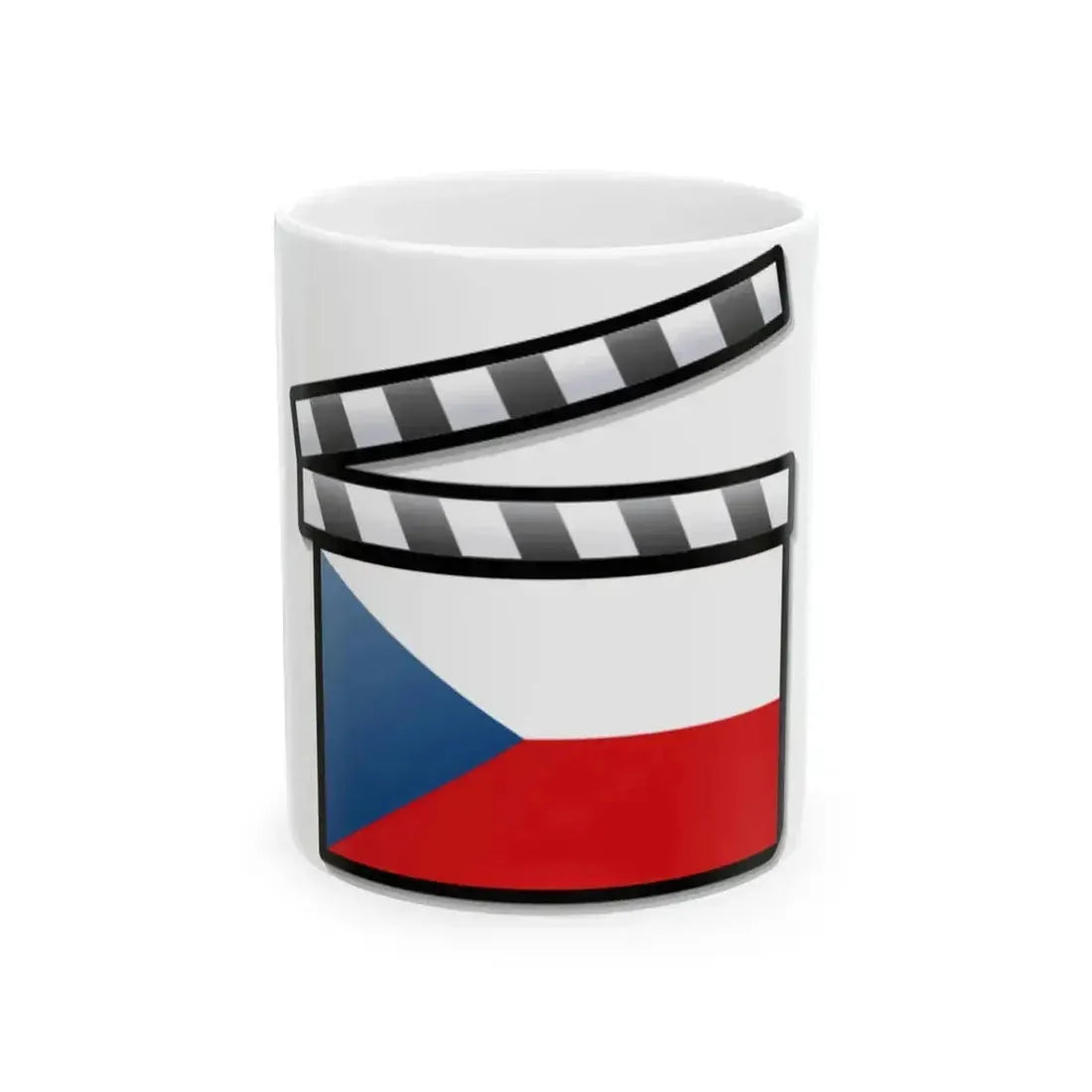 Czech Republic film clapperboard (Czech Republic) White Coffee Mug 11oz - Go Mug Yourself