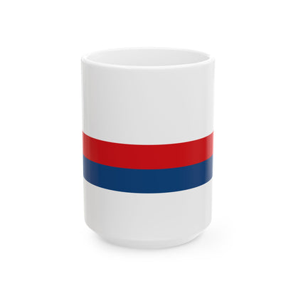 Czech Republic tricolour ribbon 2x9 (Czech Republic) White Coffee Mug-15oz-Go Mug Yourself