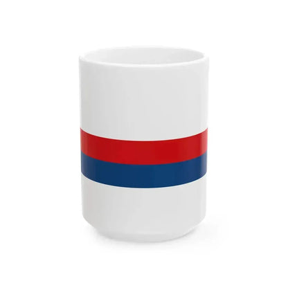 Czech Republic tricolour ribbon 2x9 (Czech Republic) White Coffee Mug 15oz - Go Mug Yourself